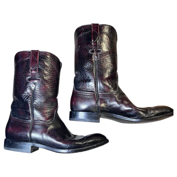 Lucchese Handmade Oxblood Classic Leather Western Boots– Men’s Size 10.5 D - Picture 8 of 16